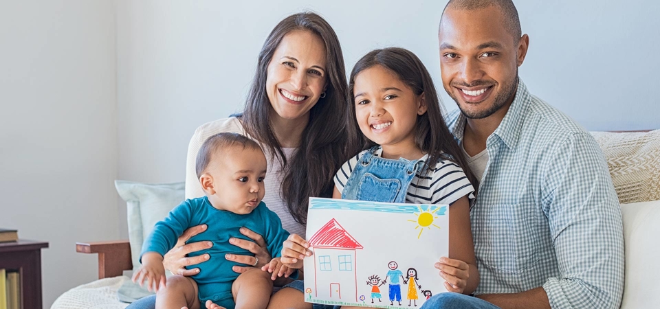 Happy Foster Children With Their Foster Parents